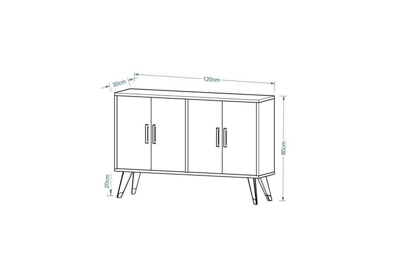 lda Tv-bænk 120 cm - Antracit - Møbler - TV borde & mediemøbler - TV-borde