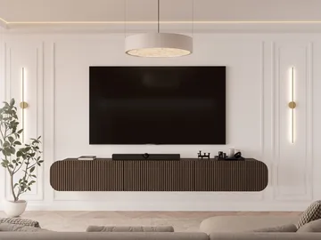 Lerva TV-bænk 239 cm - Brun - Møbler - TV borde & mediemøbler - TV-borde