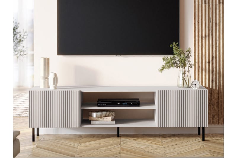 Lionel Gulvstående TV-bænk 181 cm med Opbevaring i Lyst Træ - Beige - Møbler - TV borde & mediemøbler - TV-borde