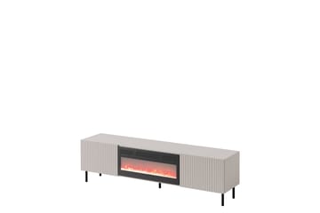 Lionel Gulvstående TV-bænk 181 cm med Opbevaring i Malet Træ - Beige - Møbler - TV borde & mediemøbler - TV-borde