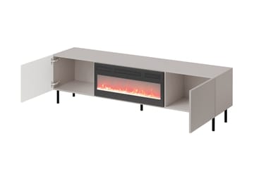 Lionel Gulvstående TV-bænk 181 cm med Opbevaring i Malet Træ - Beige - Møbler - TV borde & mediemøbler - TV-borde