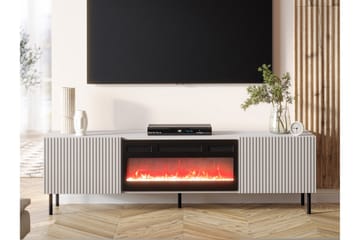 Lionel Gulvstående TV-bænk 181 cm med Opbevaring i Malet Træ - Beige - Møbler - TV borde & mediemøbler - TV-borde