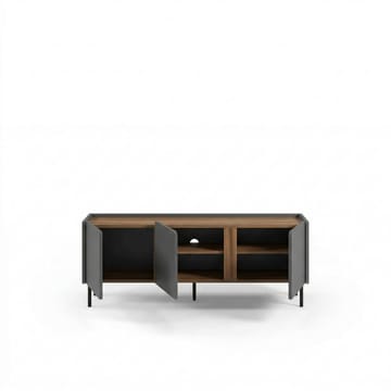 Lomar TV-bænk 140x53,9x35,5 cm - Antracit/Naturlig eg/Sort - Møbler - TV borde & mediemøbler - TV-borde