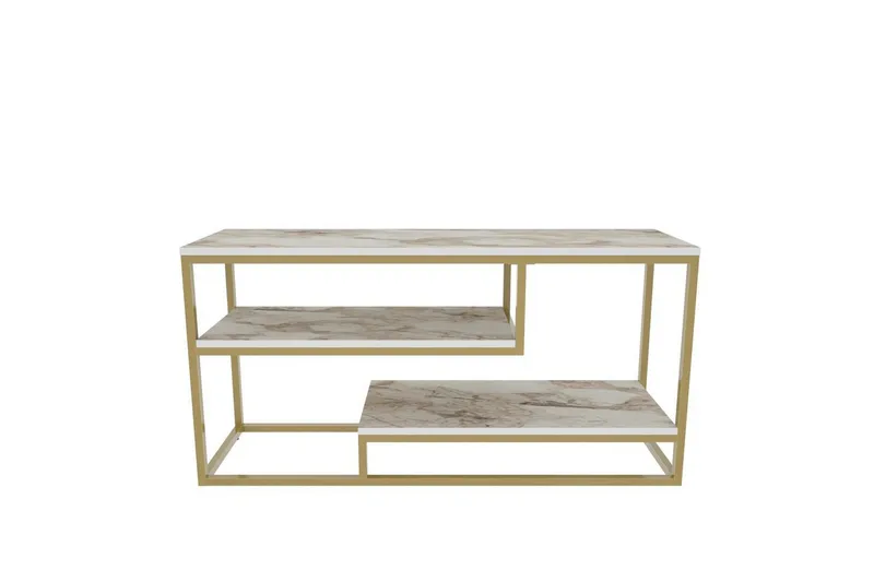 Lorin TV-bænk 120 cm - Guld - Møbler - TV borde & mediemøbler - TV-borde