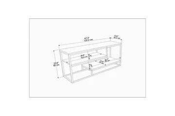 Lorin TV-bænk 120 cm - Hvid - Møbler - TV borde & mediemøbler - TV-borde