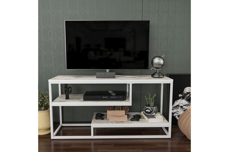 Lorin TV-bænk 120 cm - Hvid - Møbler - TV borde & mediemøbler - TV-borde