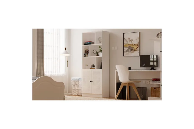 Lorven Bogreol 70 cm - Mat Hvid - Opbevaring - Hylder & Reoler - Bogreol