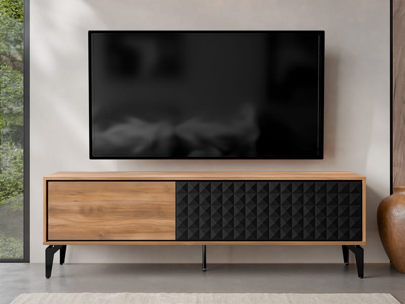 Lorvenn TV-bænk 190 cm - Brun/Sort - Møbler - TV borde & mediemøbler - TV-borde
