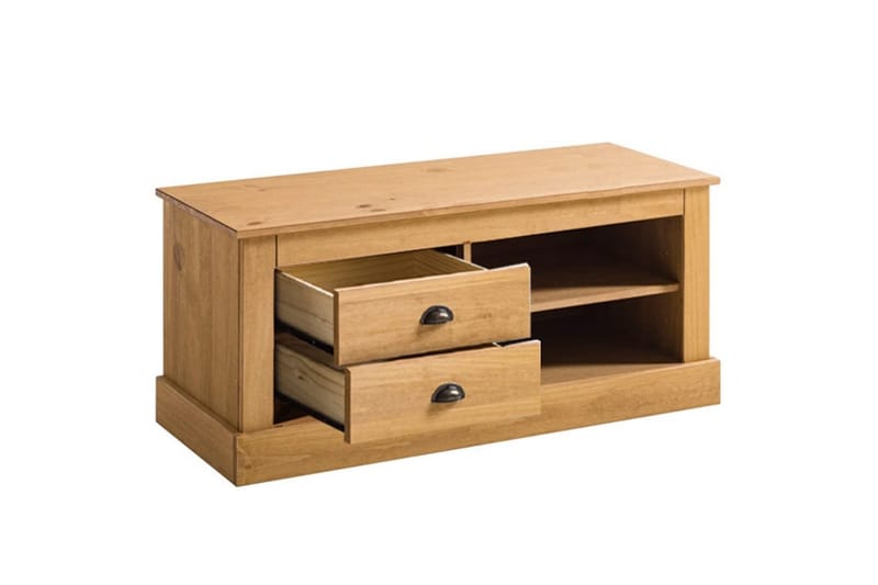 Lowboard Fritstående TV-bord 100 cm med Opbevaring i Fyrretræ - Honningbrun - Møbler - TV borde & mediemøbler - TV-borde