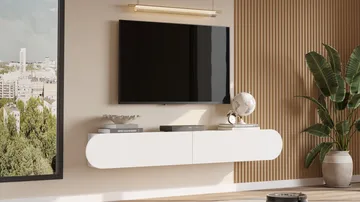 Lumina TV-bænk 180x29,5x31,6 cm - Hvid - Møbler - TV borde & mediemøbler - TV-borde