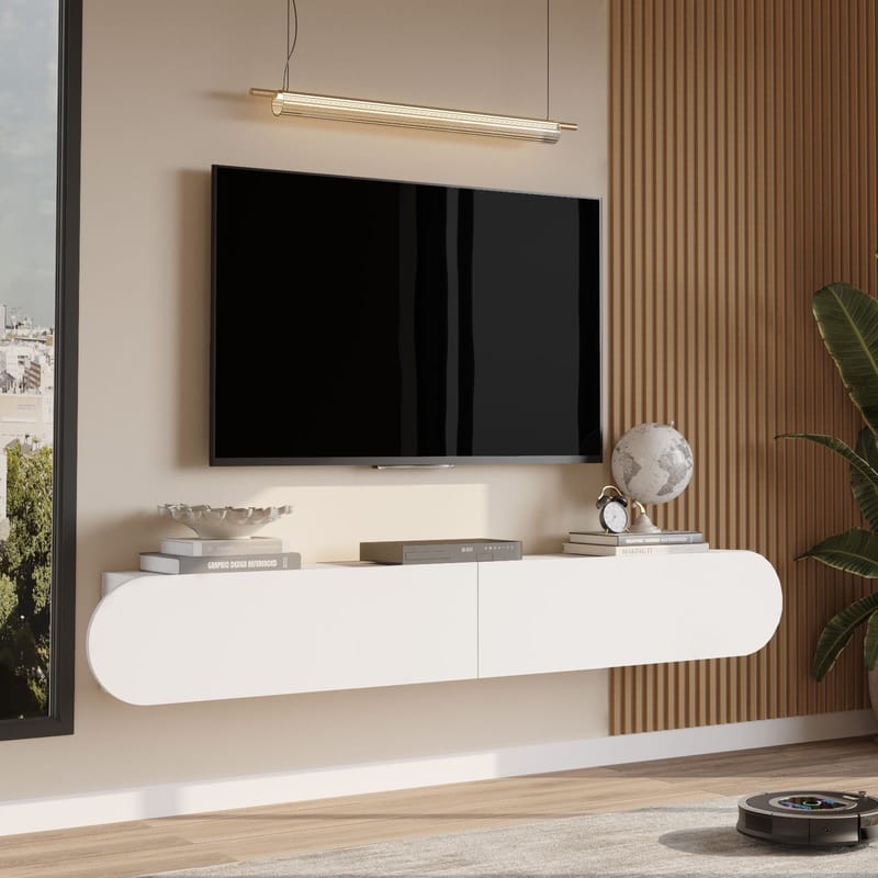 Lumina TV-bænk 180x29,5x31,6 cm - Hvid - Møbler - TV borde & mediemøbler - TV-borde