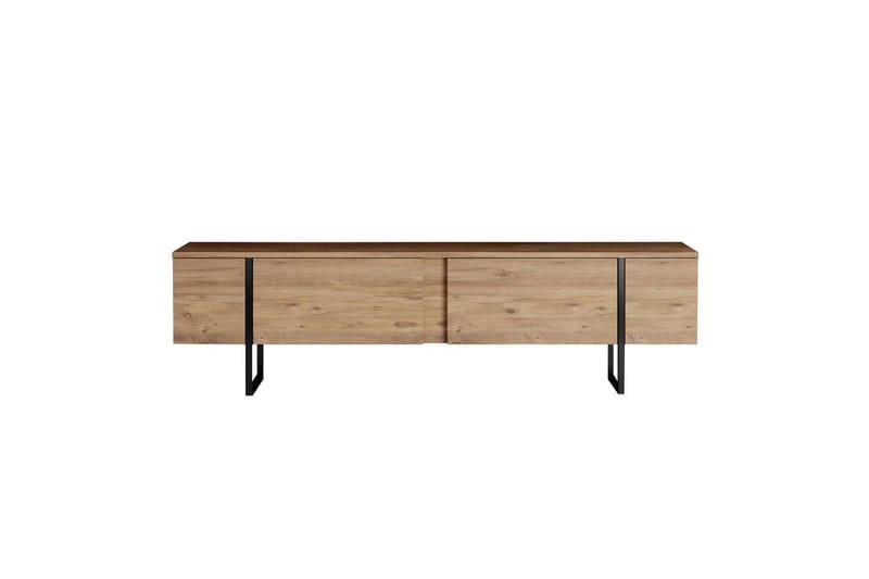 Luxe Gulvstående Tv-bænk 180 cm med Opbevaring i Fyr - Beige - Møbler - TV borde & mediemøbler - TV-borde