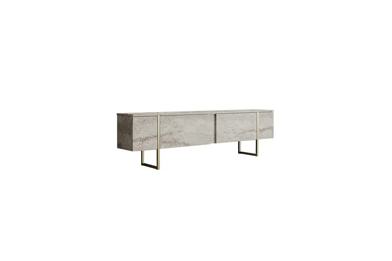 Luxe Tv-bænk 180 cm, Beige/Guld