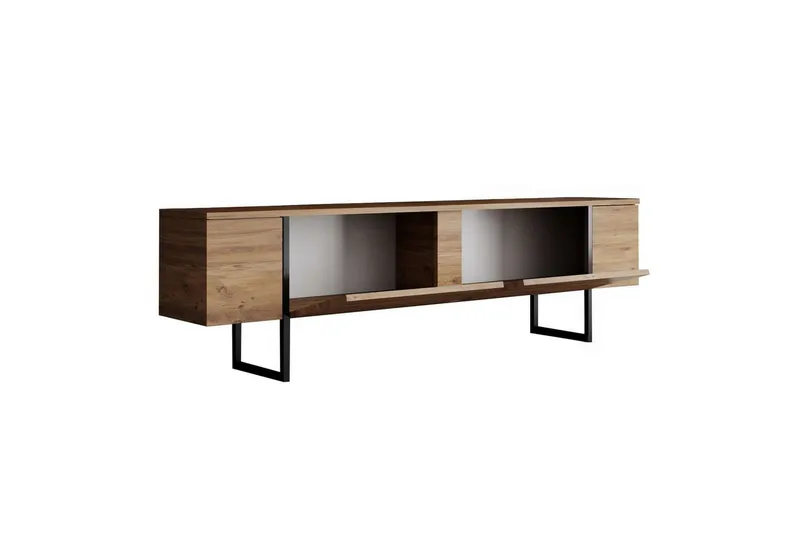 Luxe TV-bænk 180 cm - Natur/Sort - Møbler - TV borde & mediemøbler - TV-borde
