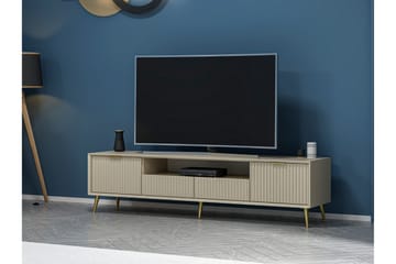 Luxe Tv-bord til Gulv 180 cm med Opbevaring i Eg - Beige - Møbler - TV borde & mediemøbler - TV-borde