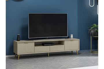 Luxe Tv-bord til Gulv 180 cm med Opbevaring i Eg - Beige - Møbler - TV borde & mediemøbler - TV-borde