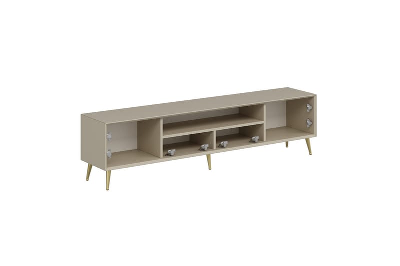 Luxe Tv-bord til Gulv 180 cm med Opbevaring i Eg - Beige - Møbler - TV borde & mediemøbler - TV-borde