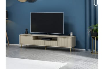 Luxe Tv-bord til Gulv 180 cm med Opbevaring i Eg - Beige - Møbler - TV borde & mediemøbler - TV-borde