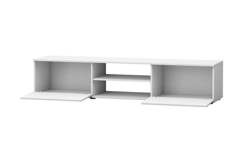 Lyrosen Gulvstående TV-bænk 180 cm med Opbevaring i Malet Træ - Beige - Møbler - TV borde & mediemøbler - TV-borde