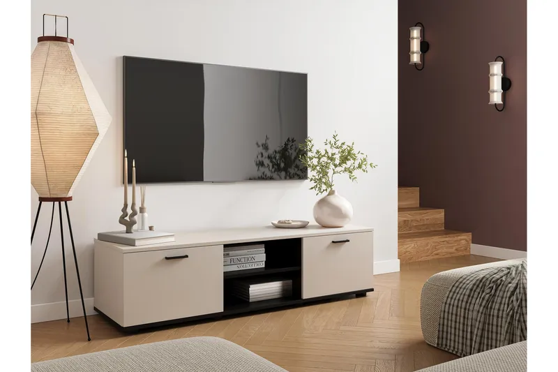 Lyrosen Tv-bänk 140 cm - Beige - Møbler - TV borde & mediemøbler - TV-borde