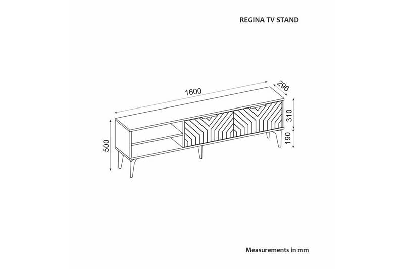 Lyven Tv-bænk 160 cm - Brun - Møbler - TV borde & mediemøbler - TV-borde