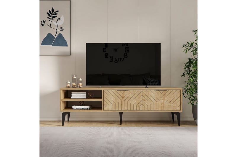 Lyven Tv-bænk 160 cm - Brun - Møbler - TV borde & mediemøbler - TV-borde