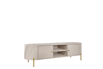 Maggio Gulvstående TV-bænk 175 cm med Opbevaring i Malet Træ - Beige - Møbler - TV borde & mediemøbler - TV-borde