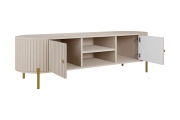 Maggio Gulvstående TV-bænk 175 cm med Opbevaring i Malet Træ - Beige - Møbler - TV borde & mediemøbler - TV-borde