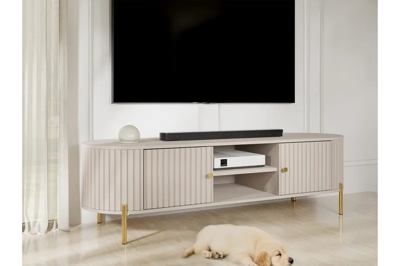 Maggio TV-bænk 175x43 cm - Beige - Møbler - TV borde & mediemøbler - TV-borde