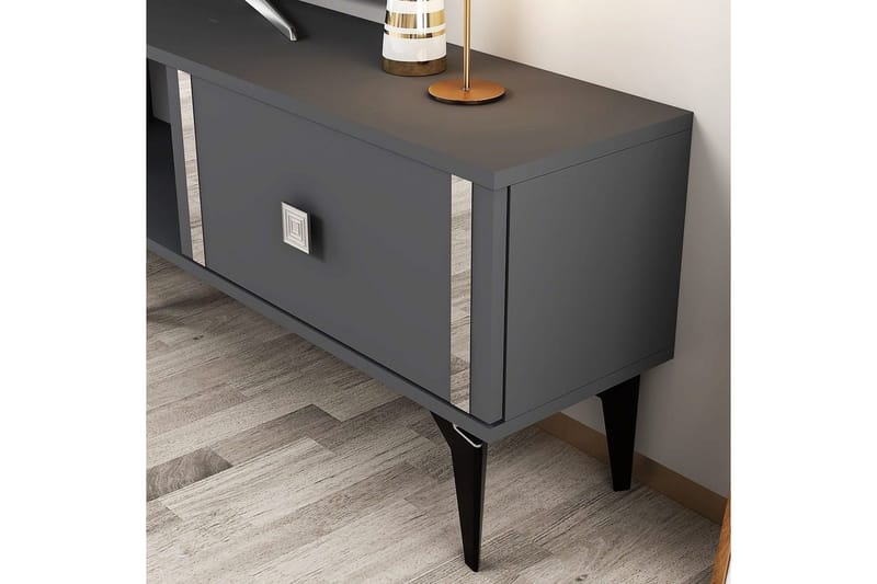 Male TV-bænk 150 cm - Antracit/Sølv - Møbler - TV borde & mediemøbler - TV-borde