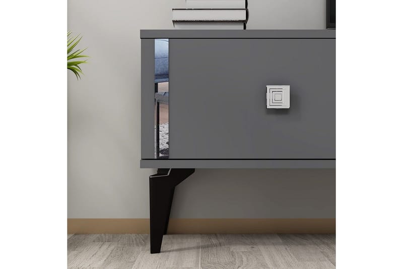 Male TV-bænk 150 cm - Antracit/Sølv - Møbler - TV borde & mediemøbler - TV-borde