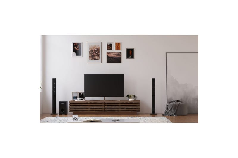 Malric TV-bænk 180 cm i Eg - Brun - Møbler - TV borde & mediemøbler - TV-borde