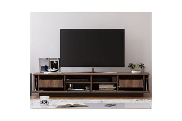 Malric TV-bænk 180 cm i Eg - Brun - Møbler - TV borde & mediemøbler - TV-borde
