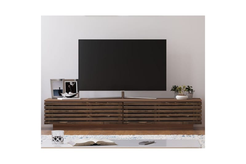 Malric TV-bænk 180 cm i Eg - Brun - Møbler - TV borde & mediemøbler - TV-borde