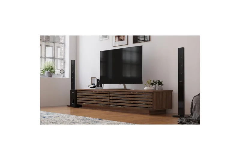 Malric TV-bænk 180 cm - Natur - Møbler - TV borde & mediemøbler - TV-borde