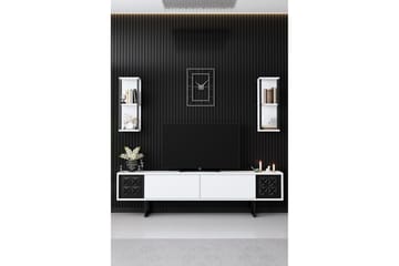 Manchan Tv-bænk 180 cm - Hvid/Sort - Møbler - TV borde & mediemøbler - TV-borde