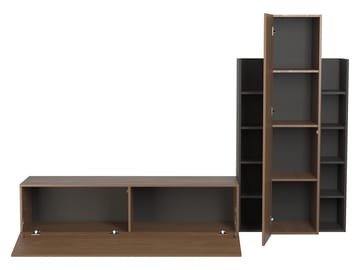 Marlic tv-møbel 230 cm - Brun|sort - Møbler - TV borde & mediemøbler - Tv-møbelsæt