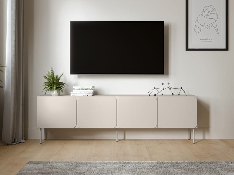 Marros TV-bord 200 cm - Beige - Møbler - TV borde & mediemøbler - TV-skab
