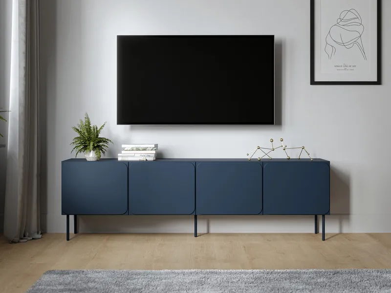 Marros TV-bord 200 cm - Blå - Møbler - TV borde & mediemøbler - TV-borde