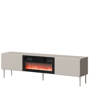 Marros TV-bord 200 cm med Elektrisk Pejs - Beige - Møbler - TV borde & mediemøbler - TV-borde