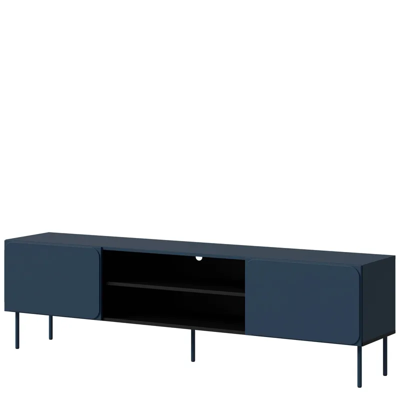 Marros TV-bord 200 cm med Hylder, Blå