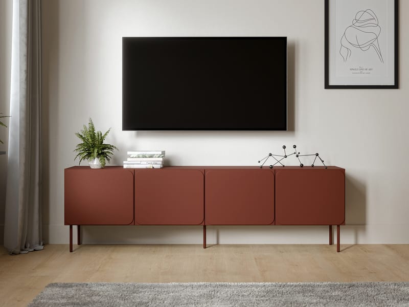 Marros TV-bord 200 cm - Toscansk rød - Møbler - TV borde & mediemøbler - TV-skab