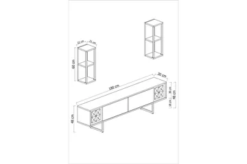 Masatomo Tv-bænk 180 cm - Antracit/Sort - Møbler - TV borde & mediemøbler - TV-borde