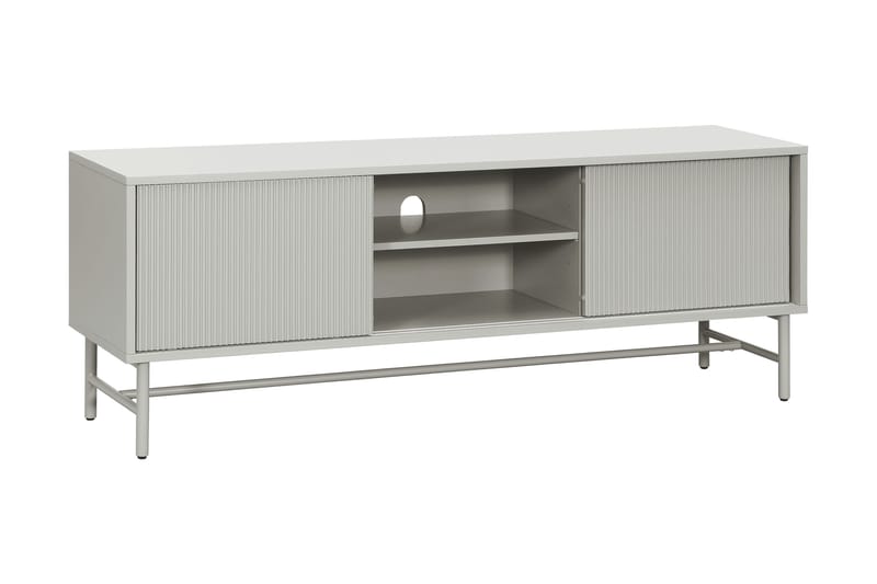 Matterhorn Smal TV-bænk med opbevaring 40 cm dyb 157 cm bred 58 cm bred - Beige - Møbler - TV borde & mediemøbler - TV-borde