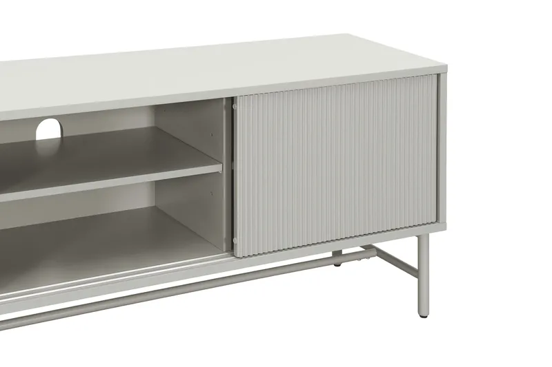 Matterhorn Smal TV-bænk med opbevaring 40 cm dyb 157 cm bred 58 cm høj - Beige - Møbler - TV borde & mediemøbler - TV-borde