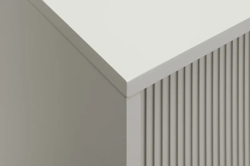 Matterhorn Smal TV-bænk med opbevaring 40 cm dyb 157 cm bred 58 cm høj - Beige - Møbler - TV borde & mediemøbler - TV-borde