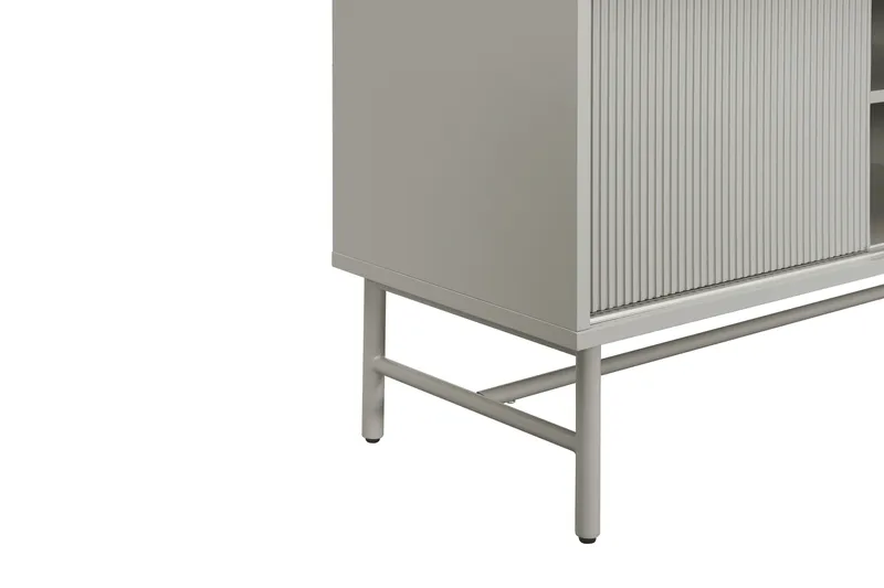 Matterhorn Smal TV-bænk med opbevaring 40 cm dyb 157 cm bred 58 cm høj - Beige - Møbler - TV borde & mediemøbler - TV-borde