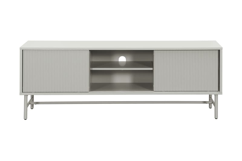 Matterhorn Smal TV-bænk med opbevaring 40 cm dyb 157 cm bred 58 cm høj - Beige - Møbler - TV borde & mediemøbler - TV-borde