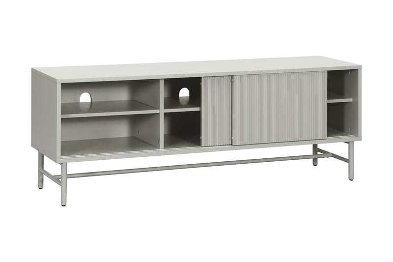 Matterhorn Smal TV-bænk med opbevaring 40 cm dyb 157 cm bred 58 cm høj - Beige - Møbler - TV borde & mediemøbler - TV-borde