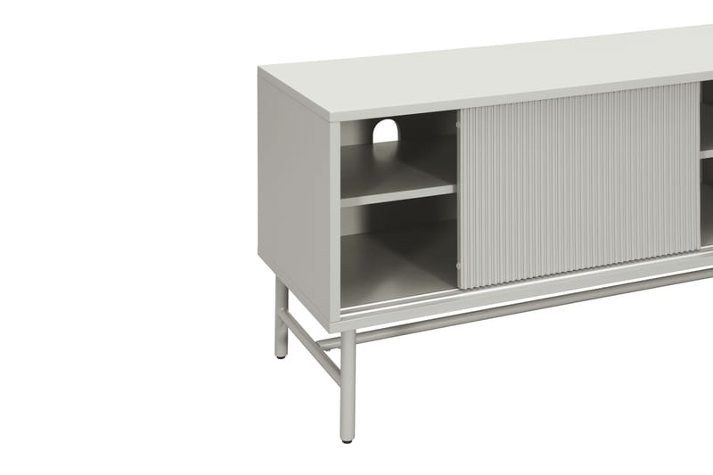 Matterhorn Smal TV-bænk med opbevaring 40 cm dyb 157 cm bred 58 cm høj - Beige - Møbler - TV borde & mediemøbler - TV-borde